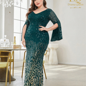 فستان مزين بالترتر