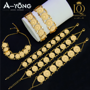 اساور عملات مطلي بالذهب